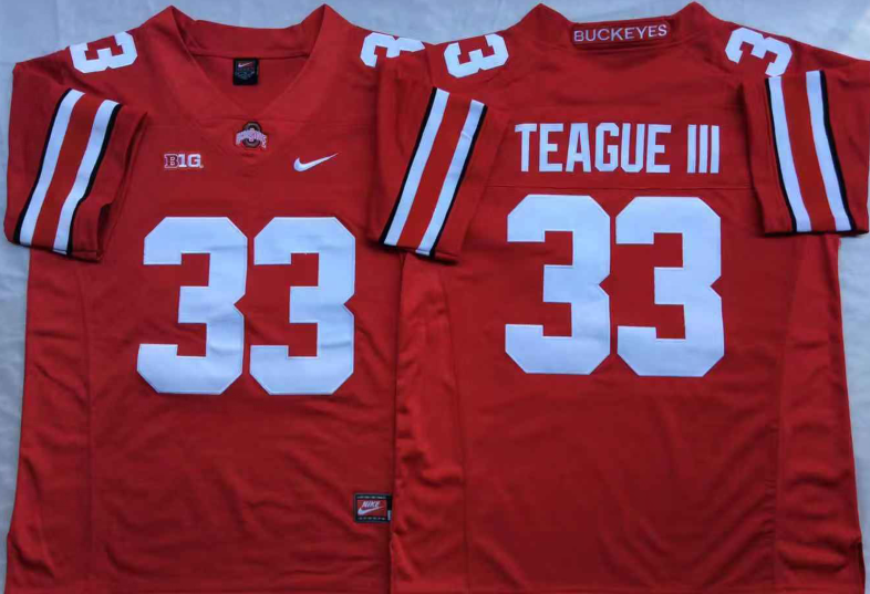 NCAA Men Ohio State Buckeyes Red 33 TEAGUE III